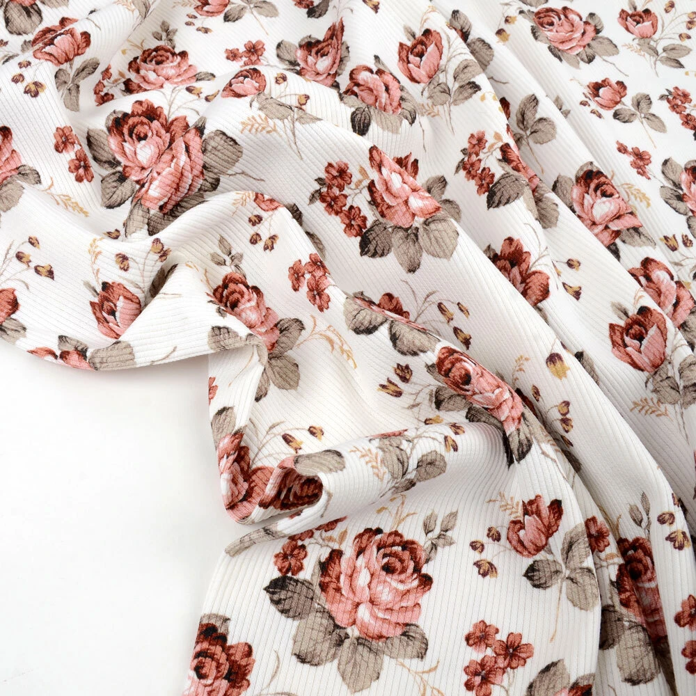 Tygdrommar, GOTS Organic, Ribbed Knit, Nelly Rusty 2 Tygdrommar, GOTS Organic, Ribbed Knit, Nelly Rusty - Image 2