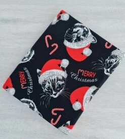 European Cotton Elastane Jersey, Oeko-Tex, Christmas Kitty Cats -Tailor Supplies Sales 2024 7798 2
