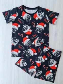 European Cotton Elastane Jersey, Oeko-Tex, Christmas Kitty Cats -Tailor Supplies Sales 2024 7798 4