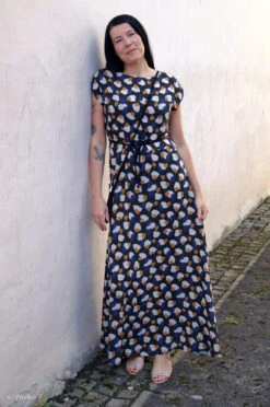 *REMNANT 2 PIECE* European Woven Viscose, Oeko-Tex, Mottled Ochre Blue -Tailor Supplies Sales 2024 7816 5