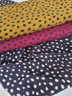 European Woven Viscose, Oeko-Tex, Dots Black White -Tailor Supplies Sales 2024 7823 4