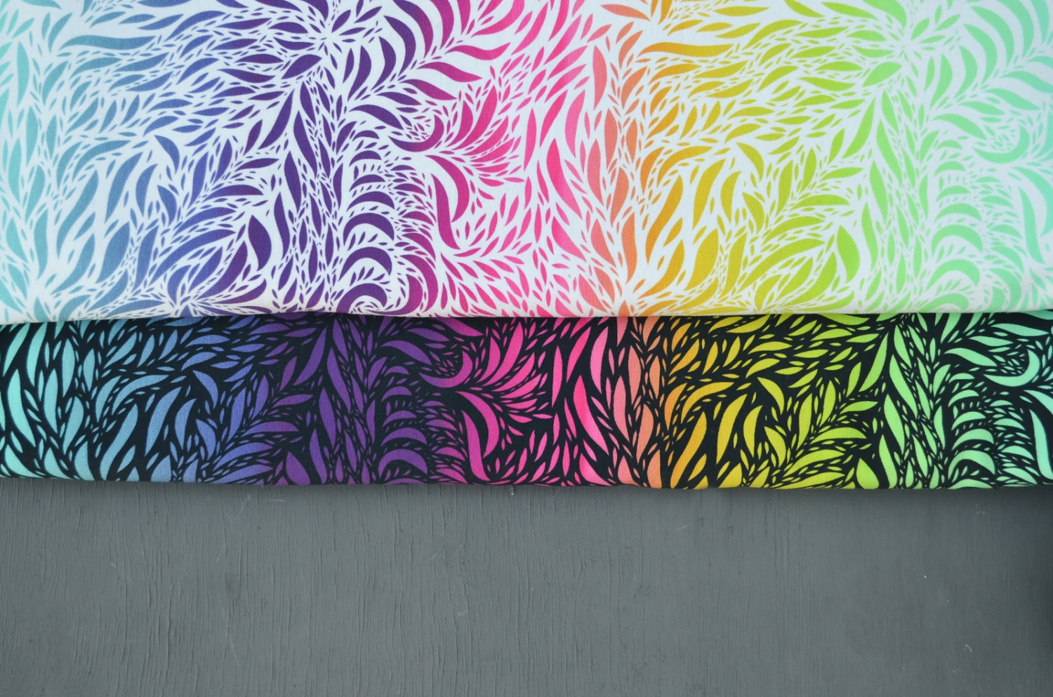 European Cotton Elastane Jersey, Oeko-Tex, Breeze Rainbow White 3 European Cotton Elastane Jersey, Oeko-Tex, Breeze Rainbow White - Image 3