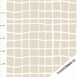 Tygdrommar, GOTS Organic Jersey, Grid Sand