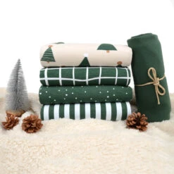 Tygdrommar, GOTS Organic Jersey, Grid Forest Green -Tailor Supplies Sales 2024 7926 4