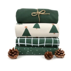 Tygdrommar, GOTS Organic Jersey, Grid Forest Green -Tailor Supplies Sales 2024 7926 5