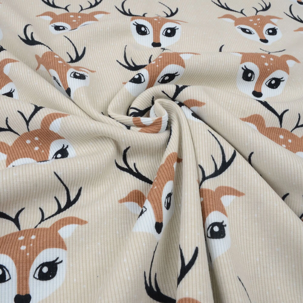 Tygdrommar, GOTS Organic, Ribbed Knit, Debbie Sand 2 Tygdrommar, GOTS Organic, Ribbed Knit, Debbie Sand - Image 2