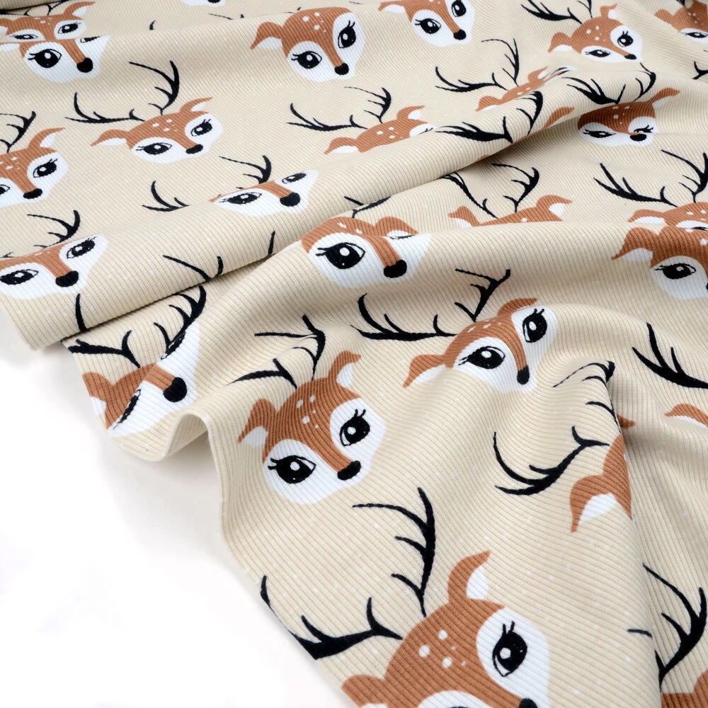 Tygdrommar, GOTS Organic, Ribbed Knit, Debbie Sand 1 Tygdrommar, GOTS Organic, Ribbed Knit, Debbie Sand