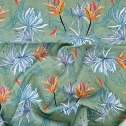 European Viscose Linen Blend, Summer Botanics Pistashio