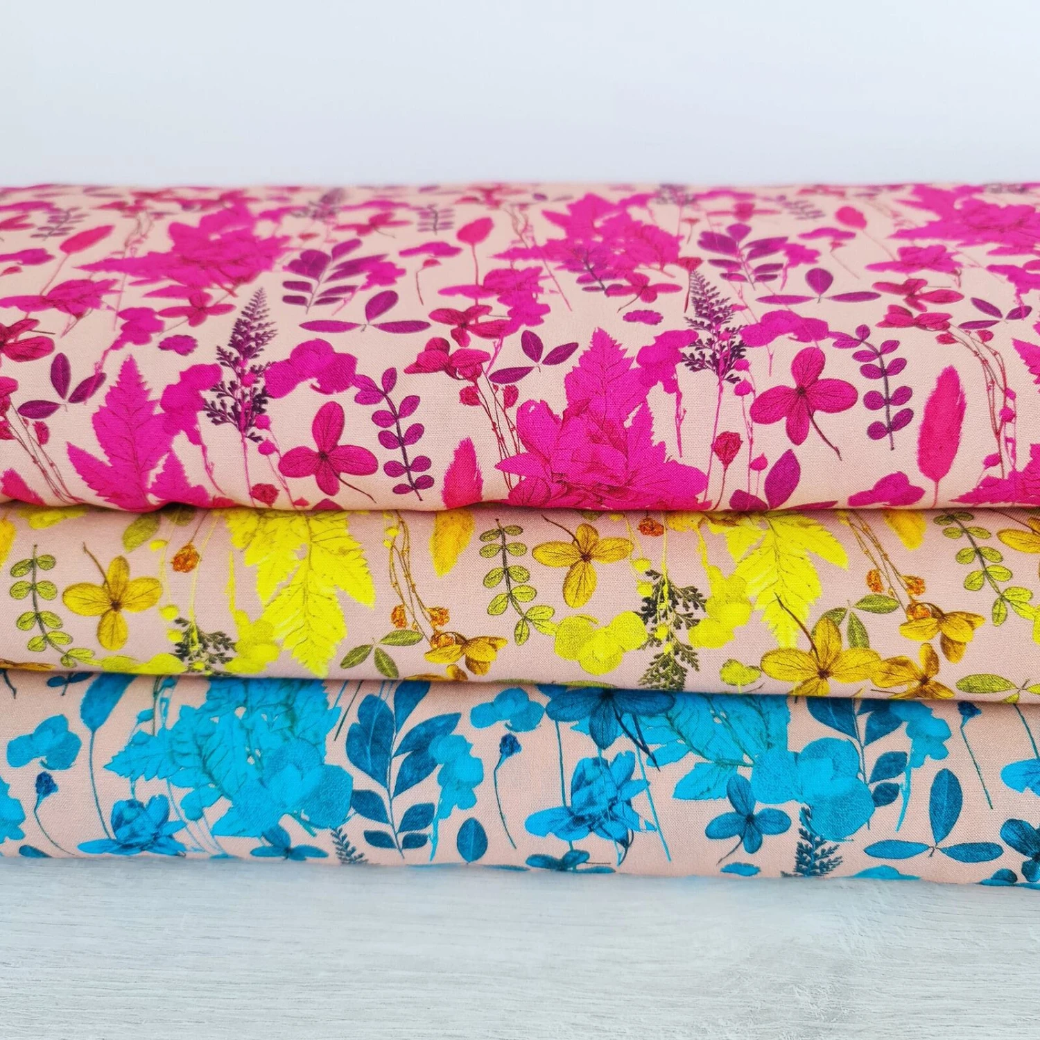 European Woven Viscose, Oeko-Tex, Blooming Fields Yellow 2 European Woven Viscose, Oeko-Tex, Blooming Fields Yellow - Image 2