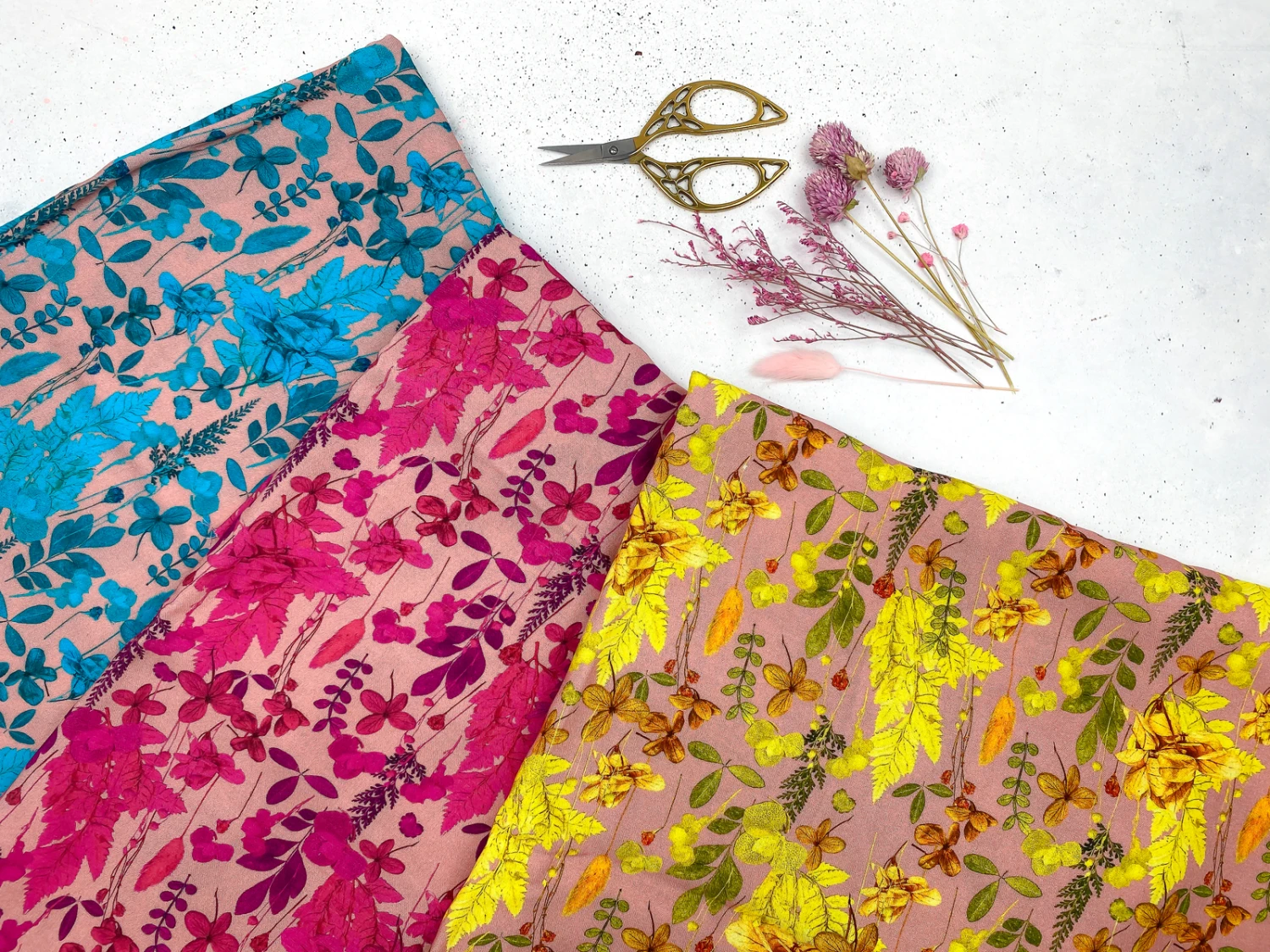 European Woven Viscose, Oeko-Tex, Blooming Fields Yellow 4 European Woven Viscose, Oeko-Tex, Blooming Fields Yellow - Image 4