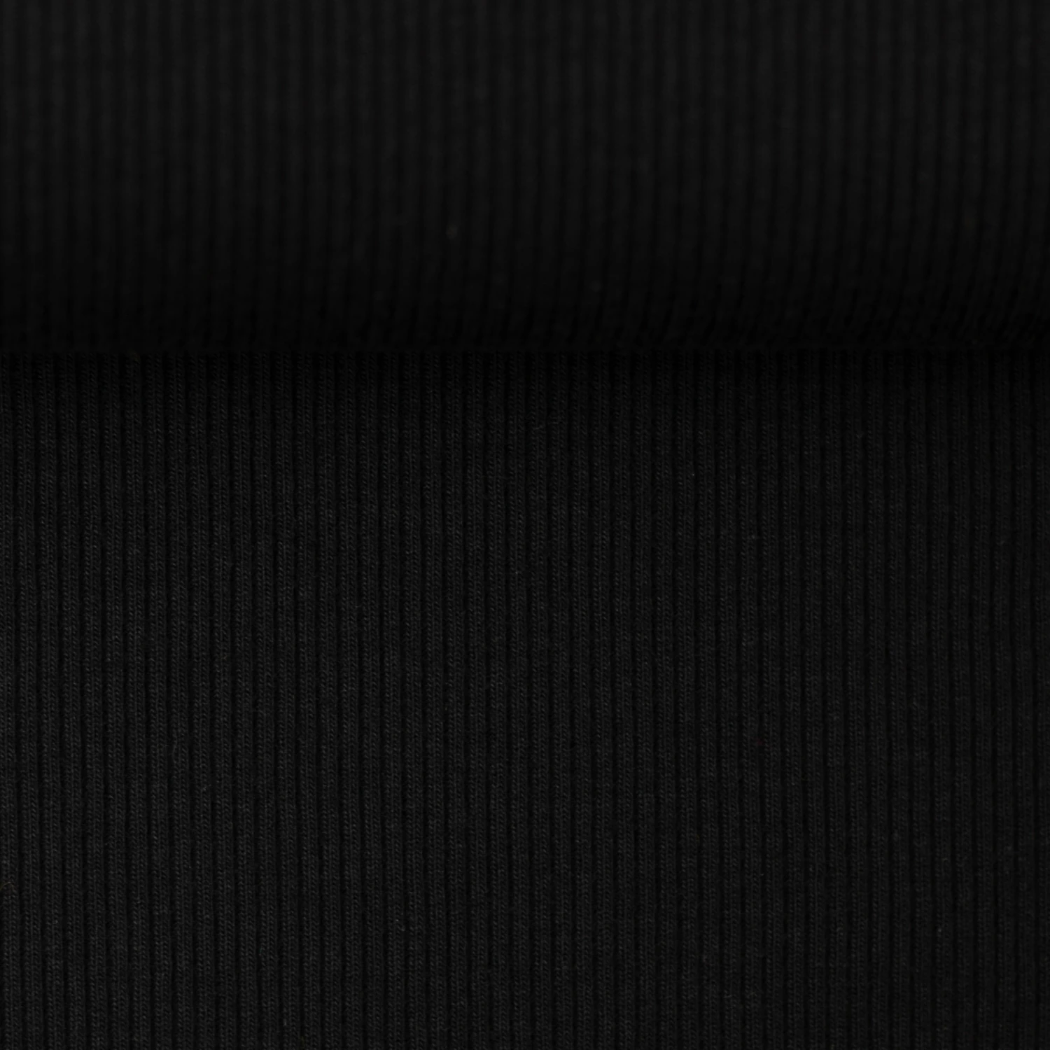 European Fine Ribbed Jersey Knit, Oeko-Tex, Black 2 European Fine Ribbed Jersey Knit, Oeko-Tex, Black - Image 2