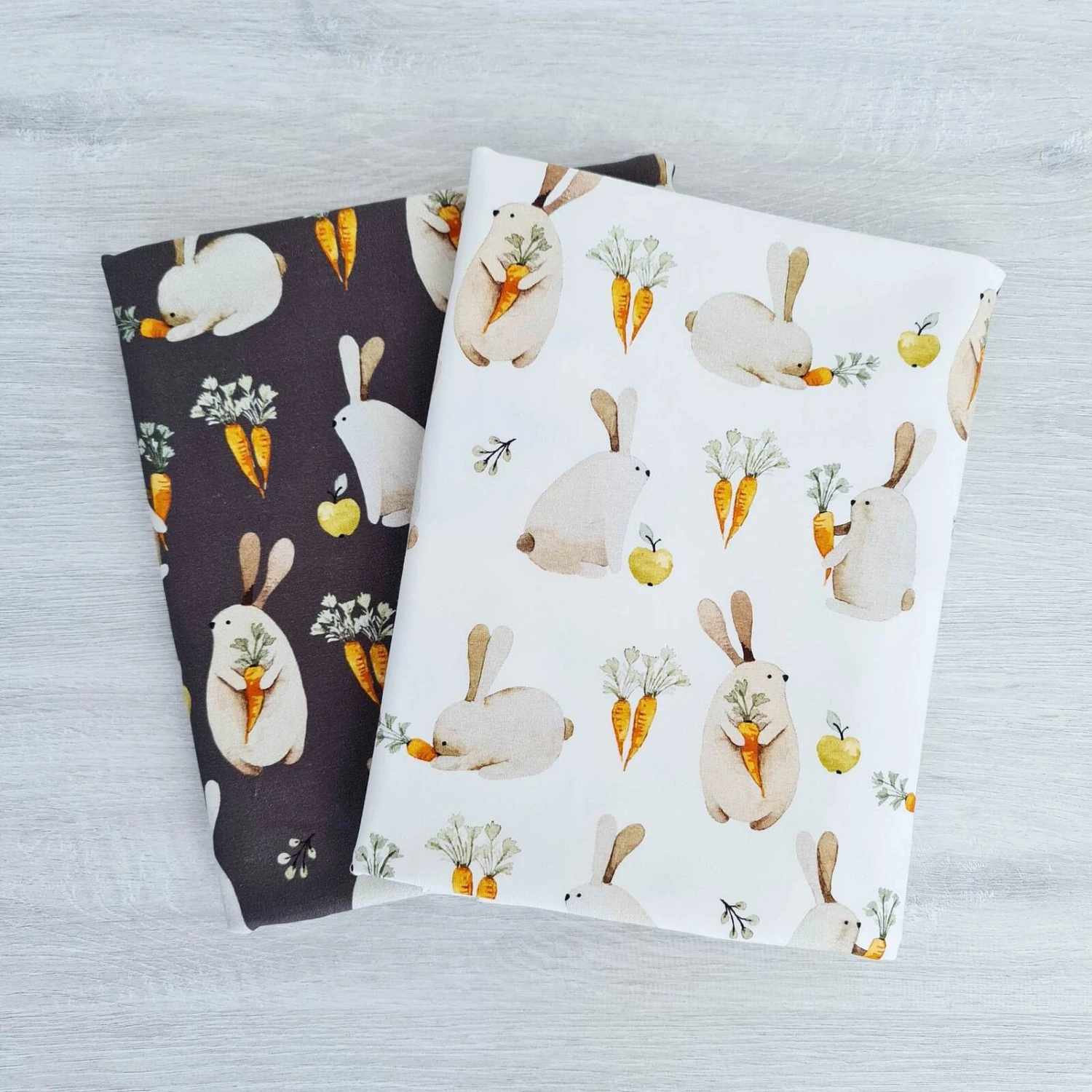 *REMNANT 103cm* European Cotton Elastane Jersey, Oeko Tex, Carrots White 7 *REMNANT 103cm* European Cotton Elastane Jersey, Oeko Tex, Carrots White - Image 7