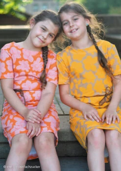 European Modal Blend French Terry Knit, Flowers Golden -Tailor Supplies Sales 2024 8141 2