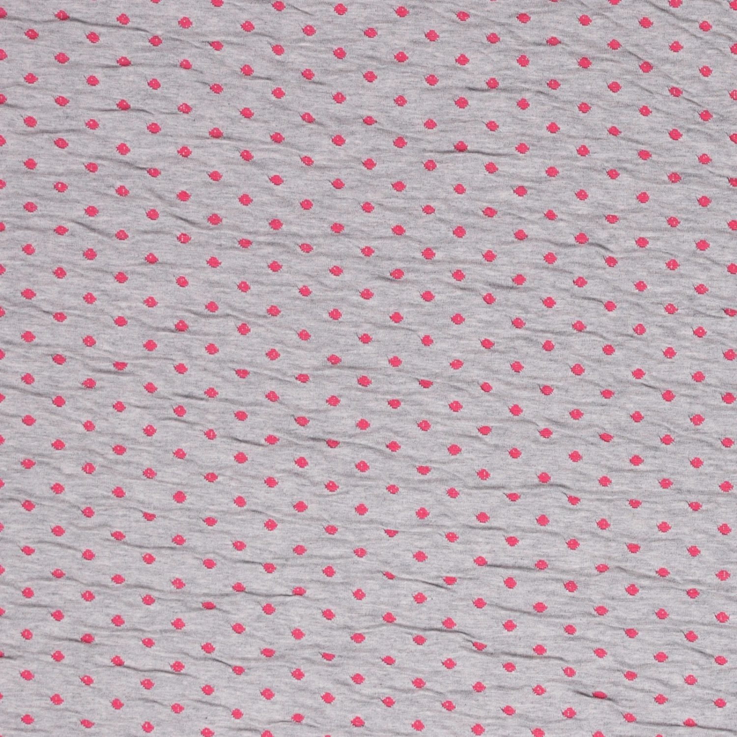 European Double Sided Cotton Jersey Ripple Knit, Dots Strawberry 1 European Double Sided Cotton Jersey Ripple Knit, Dots Strawberry