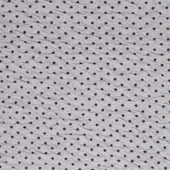 European Double Sided Cotton Jersey Ripple Knit, Dots Black