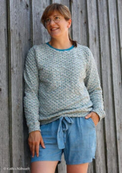 European Double Sided Cotton Jersey Ripple Knit, Dots Black -Tailor Supplies Sales 2024 8162 5