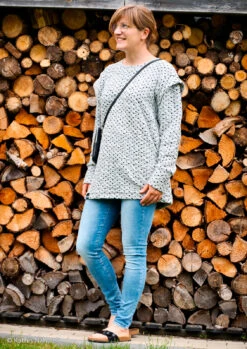 European Double Sided Cotton Jersey Ripple Knit, Dots Black -Tailor Supplies Sales 2024 8162 6