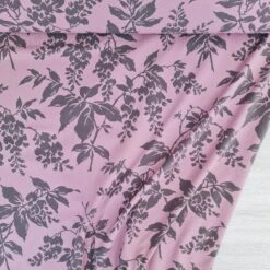 European Cotton Elastane Jersey, Oeko Tex, Tendril Wisteria