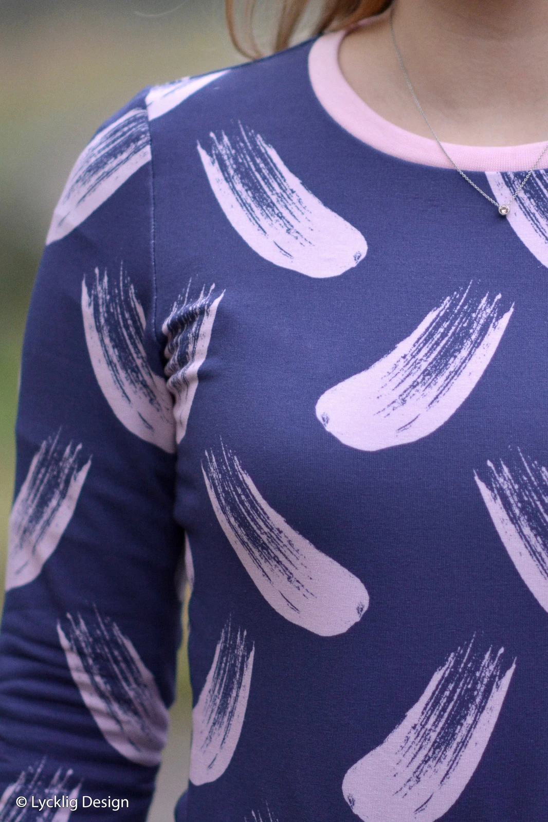 European Modal Blend French Terry Knit, Brush Strokes Violet/Light Lavender 2 European Modal Blend French Terry Knit, Brush Strokes Violet/Light Lavender - Image 2