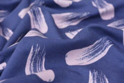 European Modal Blend French Terry Knit, Brush Strokes Violet/Light Lavender