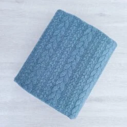 European Cable Sweater Knit, Melange Peacock