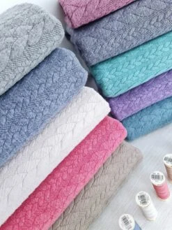 European Cable Sweater Knit, Melange Peacock -Tailor Supplies Sales 2024 8327 3