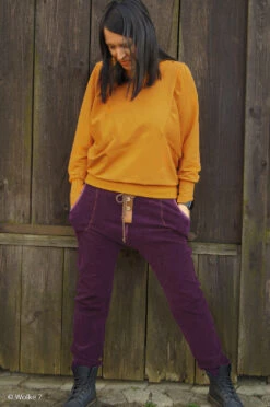 European Stretch Velour Corduroy Jersey, Eggplant 8 European Stretch Velour Corduroy Jersey, Eggplant -Tailor Supplies Sales 2024 8368 3