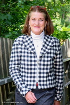 European Cotton Flannel, Navy Gingham -Tailor Supplies Sales 2024 8431 2