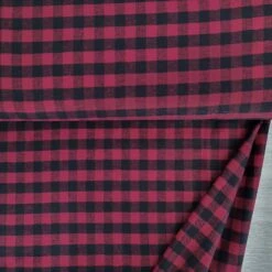 European Cotton Flannel, Red Gingham