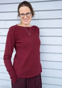 European Knitted Brushed Cotton, Winter Weight, Burgundy -Tailor Supplies Sales 2024 8462 4