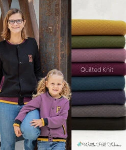 *REMNANT 92cm* European Quilted Knit, Oeko-Tex, Diamonds, Black -Tailor Supplies Sales 2024 8468 2