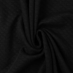 *REMNANT 92cm* European Quilted Knit, Oeko-Tex, Diamonds, Black