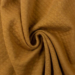 European Quilted Knit, Oeko-Tex, Diamonds, Golden Ochre