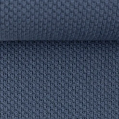 European Textured Cotton Knit, Oeko-Tex, Denim Blue