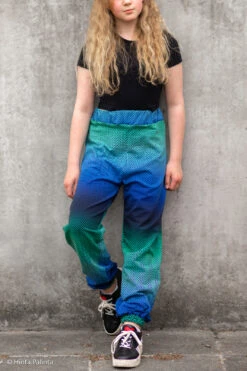 European Knit, Oeko-Tex French Terry Cosy, Small Zig+Zag Mint Blue Ombre -Tailor Supplies Sales 2024 8512 2