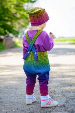 European Knit, Oeko-Tex French Terry Cosy, Small Zig+Zag Rainbow Ombre -Tailor Supplies Sales 2024 8513 6