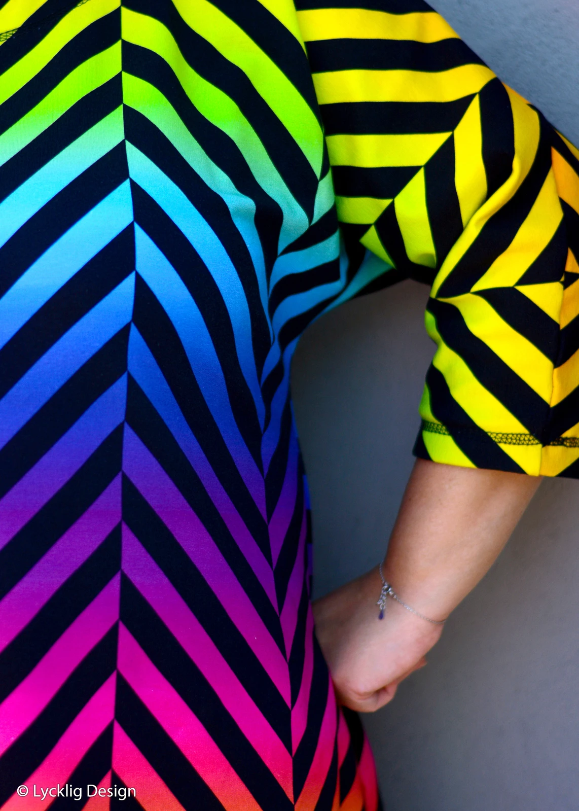 European Knit, Oeko-Tex French Terry Cosy, Large Zig+Zag Rainbow Ombre 5 European Knit, Oeko-Tex French Terry Cosy, Large Zig+Zag Rainbow Ombre - Image 5