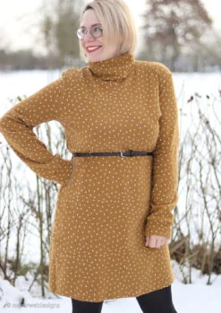 European Jacquard Knit, Oeko-Tex, Triangles Dark Dijon -Tailor Supplies Sales 2024 8534 3