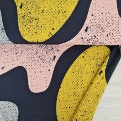 European Modal Blend French Terry Knit, Mega Shapes Multi