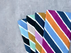 *REMNANT 3 PIECE BUNDLE* European Knit, Oeko-Tex French Terry Cosy, Diagonally Stripes -Tailor Supplies Sales 2024 8548 2