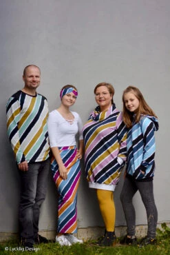 *REMNANT 3 PIECE BUNDLE* European Knit, Oeko-Tex French Terry Cosy, Diagonally Stripes -Tailor Supplies Sales 2024 8548 9