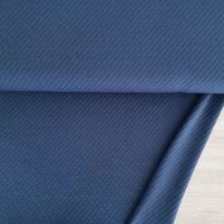 European Cotton Jacquard Knit, Oeko-Tex, Diagonal Denim Blue