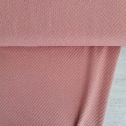 European Cotton Jacquard Knit, Oeko-Tex, Diagonal Vintage Blush