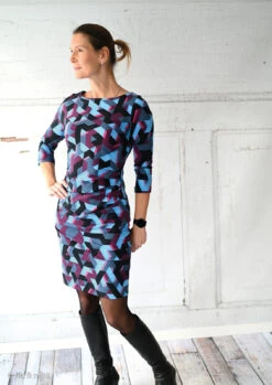 European Knit, Oeko-Tex French Terry, Geometric Camouflage Light Berry -Tailor Supplies Sales 2024 8579 6