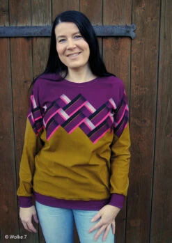 European Knit, Oeko-Tex French Terry, Geometric Border Print -Tailor Supplies Sales 2024 8580 2