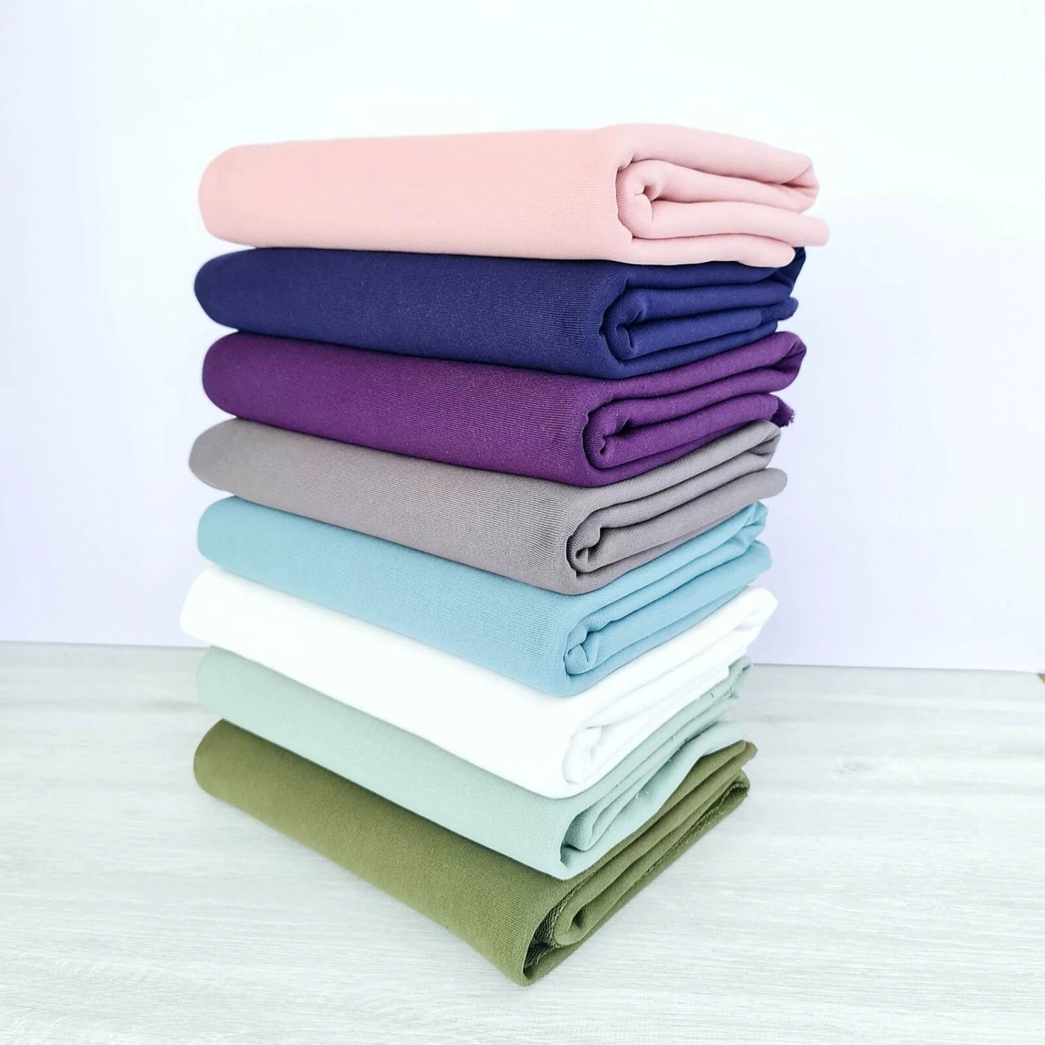 European Knit, Oeko-Tex French Terry Heavy, Solid, Dark Sage 2 European Knit, Oeko-Tex French Terry Heavy, Solid, Dark Sage - Image 2