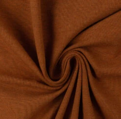 European Cotton Elastane Jersey, Oeko-Tex, Melange Burnt Orange