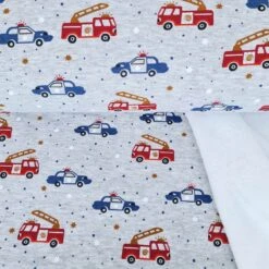 European Alpine Fleece Sweater Knit, Emergency Vehicles