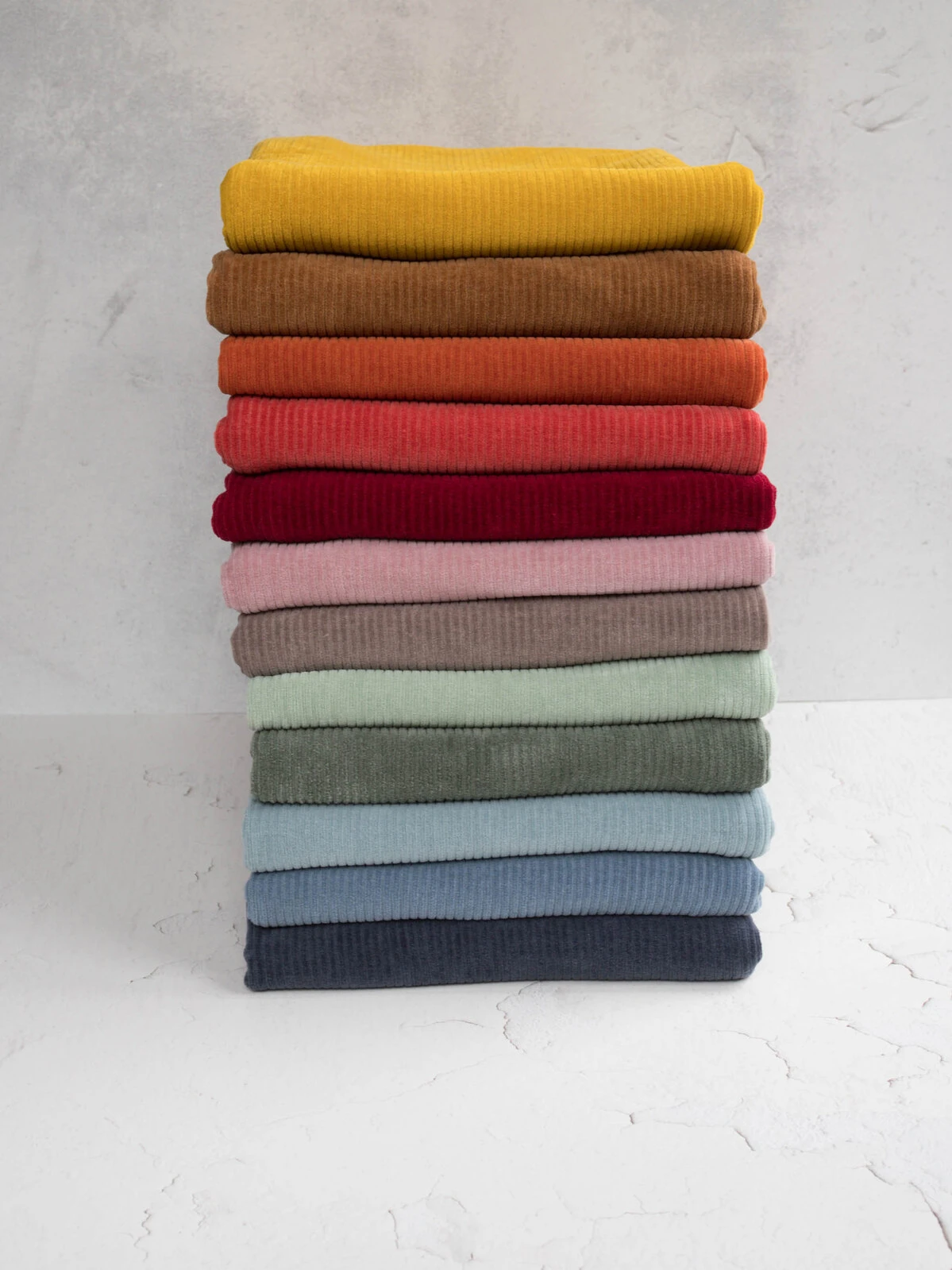 *REMNANT 98cm* European Stretch Velour Corduroy Jersey, Eggplant 2 *REMNANT 98cm* European Stretch Velour Corduroy Jersey, Eggplant - Image 2