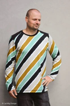 *2 PIECE BUNDLE DEAL* European Knit, Oeko-Tex French Terry, Diagonally Stripes Moss/Green/Black & Dark Dijon Ribbing -Tailor Supplies Sales 2024 8681 4